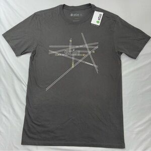 Stio Gray Graphic Men's T-Shirt men medium